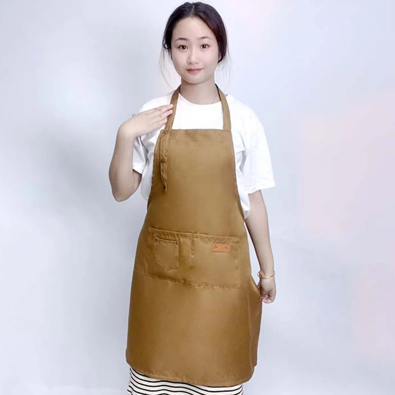 Kitchen Apron New Fashion in Cuisine: Male Chefs, Barbecues, Bars, Cafes, Beauty and Nail Studio Waterproof and Anti Fouling