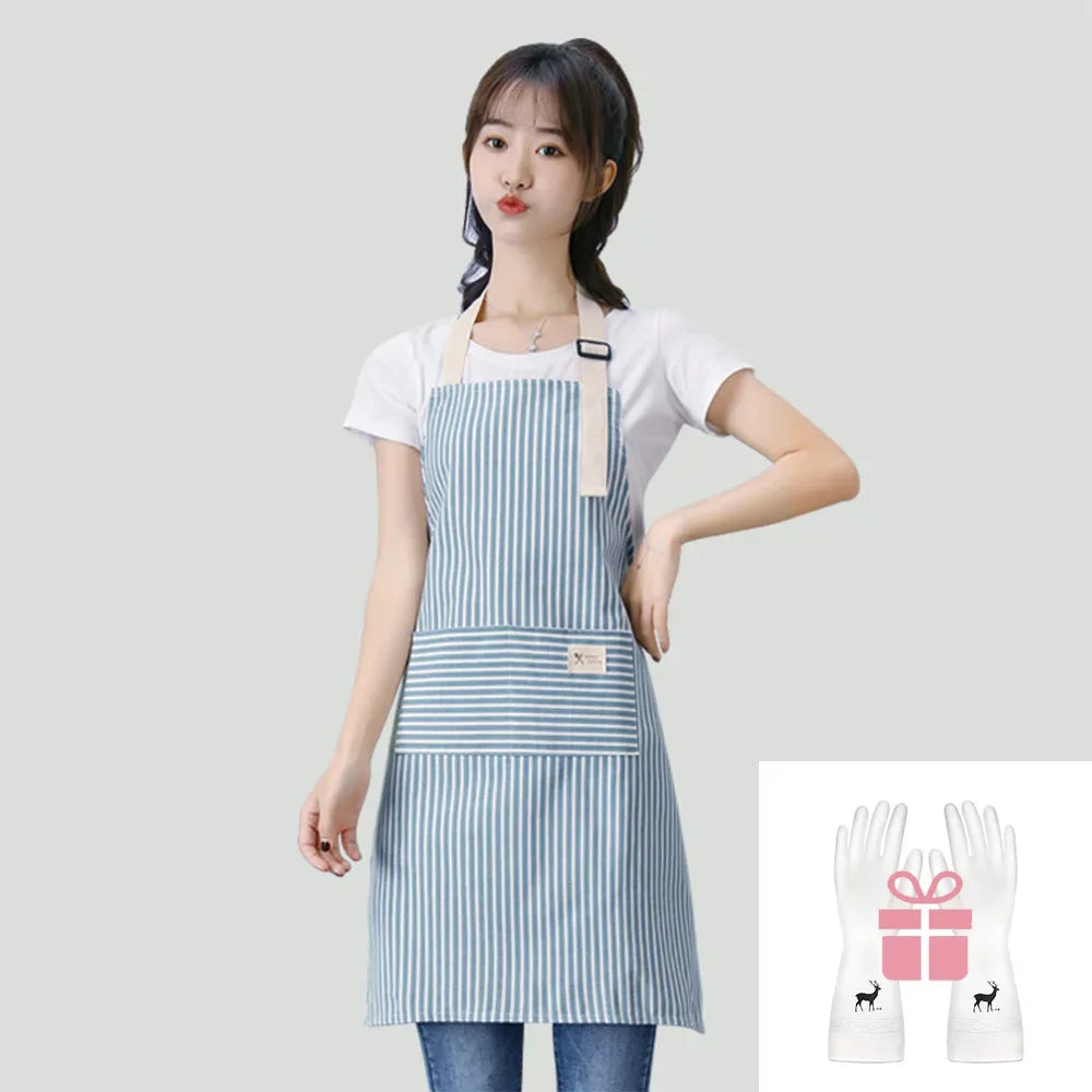 Kitchen Cooking Aprons Adjustable Bib Waterproof Chef Apron with 2 Pockets for Men Women Cooking Clothes Baking BBQ Grill Aprons