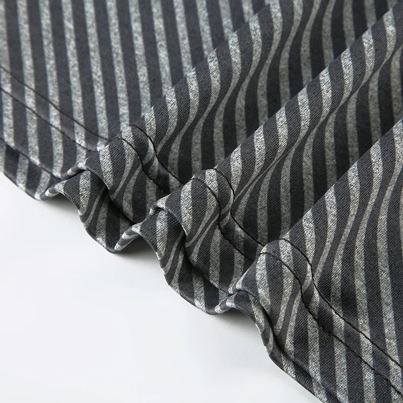 Striped T Shirts For Women Streetwear Inclined Collar Crop Top Y2k Accessories Short Sleeve Grunge Clothes Ropa Mujer Camisetas