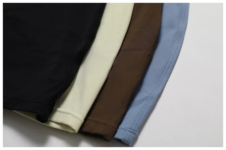 Women's High Elastic Yoga Bodysuit One-Piece Stand Collar Short Sleeve Gym Cycling Workout Sportswear