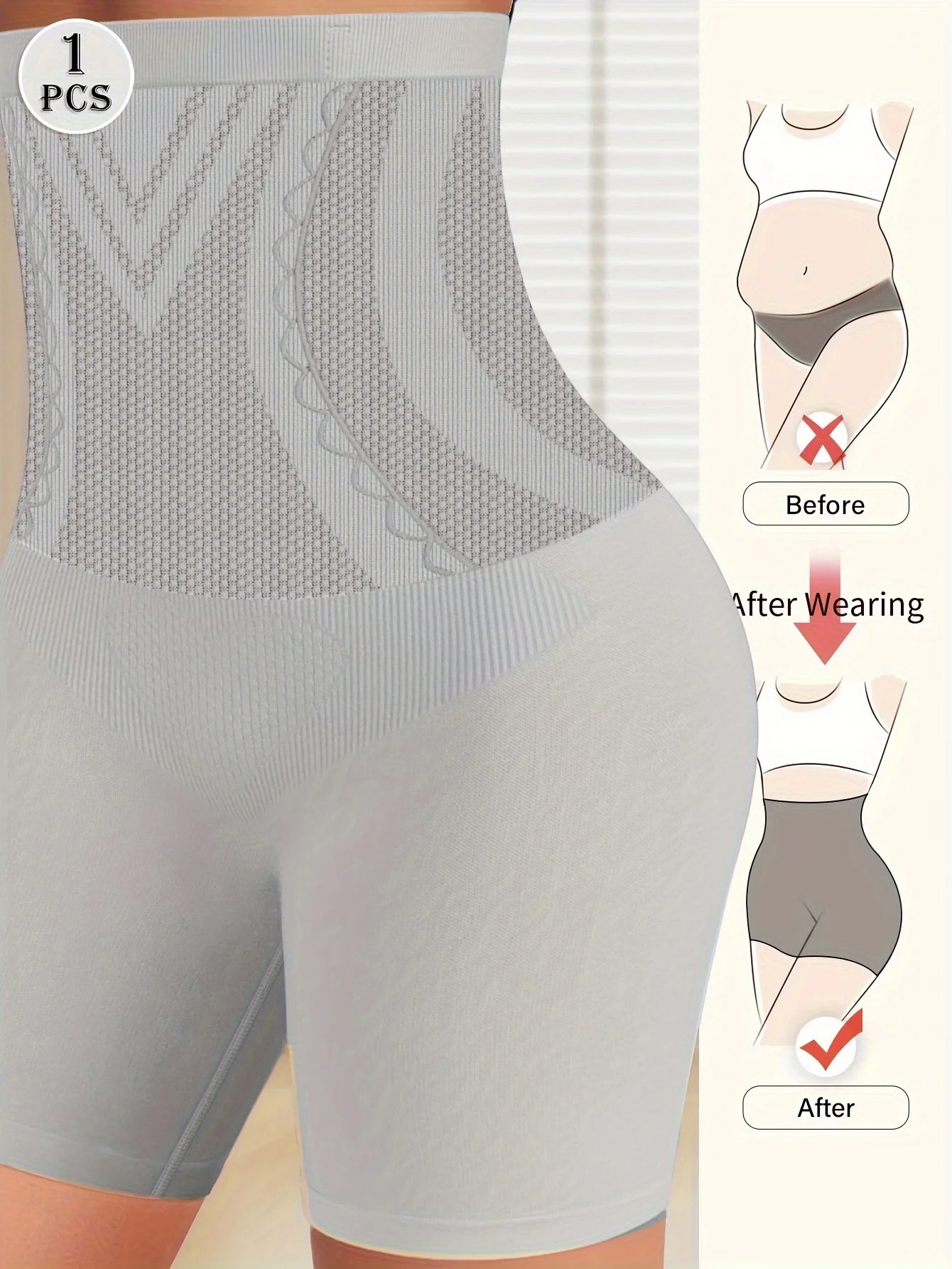1pcs High Waist Tummy Contouring Seamless Panties Seamless Panties Women's Panties Four Corner Panties Flat Panties Comfortable
