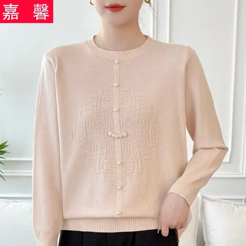 Sweater Base Women's Long-sleeved Sweater Autumn and Winter Solid Color Pullover Top