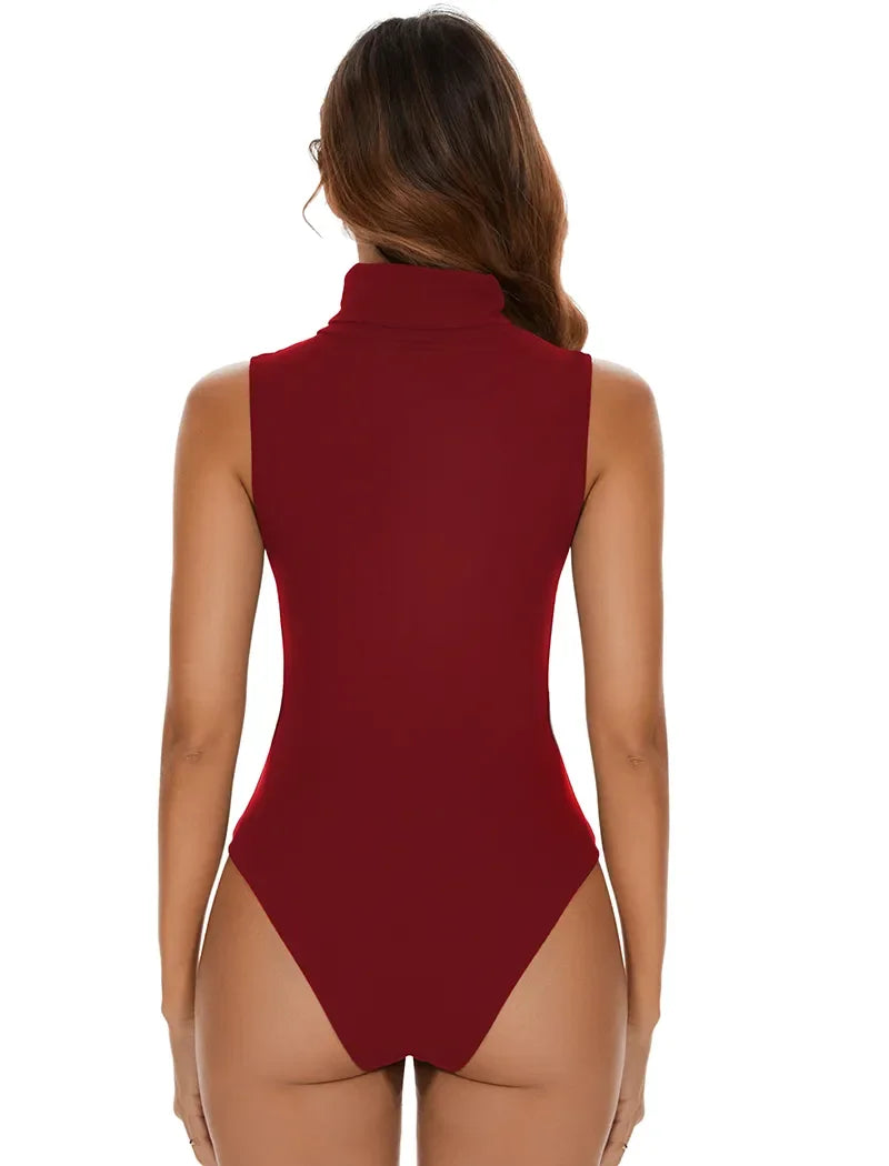 Bodysuit for Women Tummy Control New Tops Body Shaper Compression Butt Lifting Shapewear High Collar Sleeveless Bodysuits