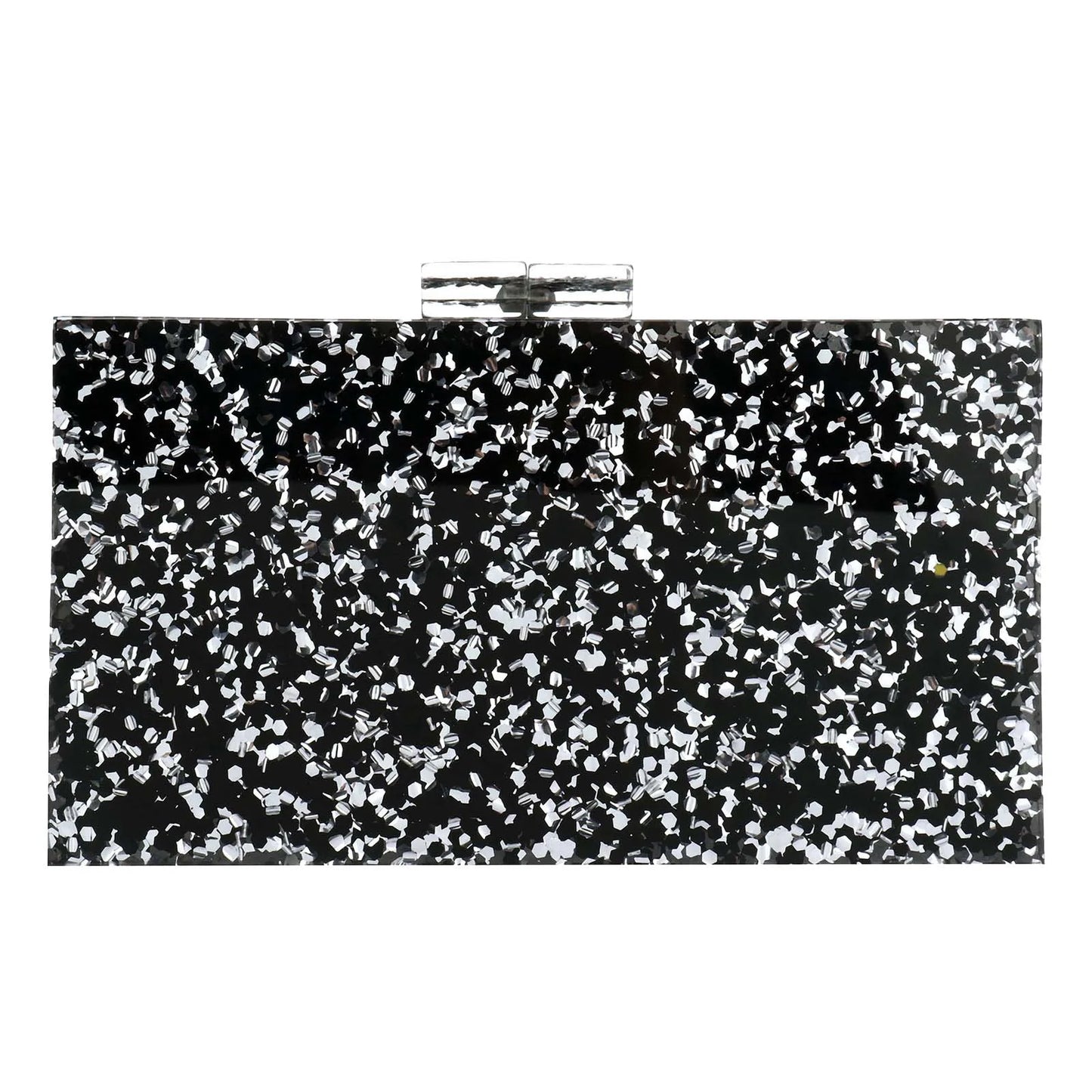 Women Acrylic Handbags Rectangle Multicolor Geometric Trend Designed Bags Chain Crossbody Bag Evening Banquet Party Clutch Bag