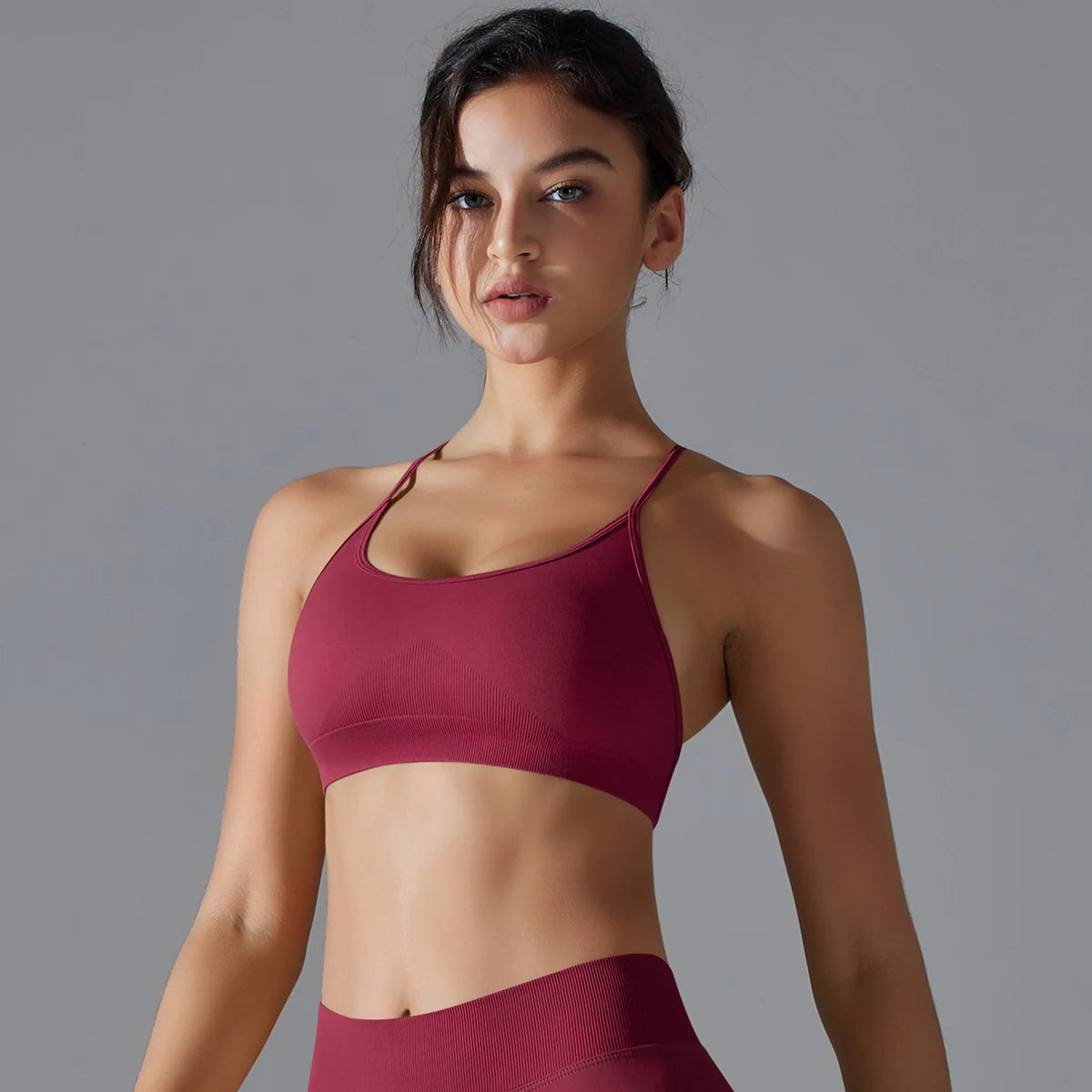 Women Sports Bra Yoga Bra Sexy Back Cross Sports Bra Gym Top Fitness Running Bra Workout Underwear Running Gym Padded Bralette