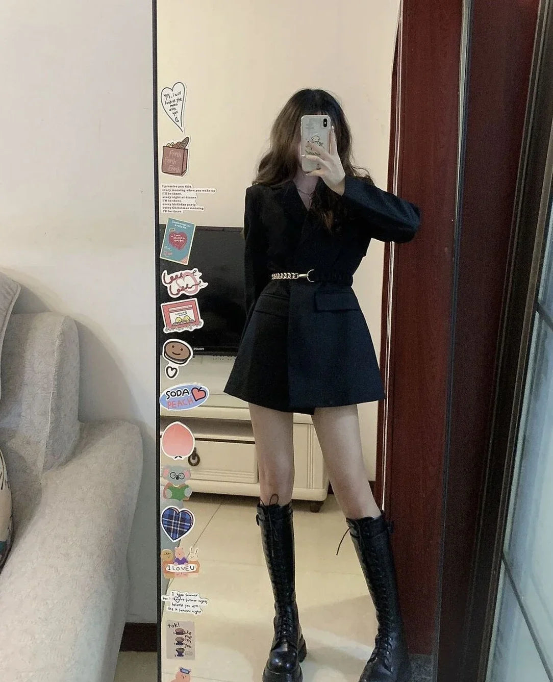 Blazer Woman Jacket Black Over Long Outerwears Dress Coats For Women Clothes Slim Modern Bags On Offer With Premium New In