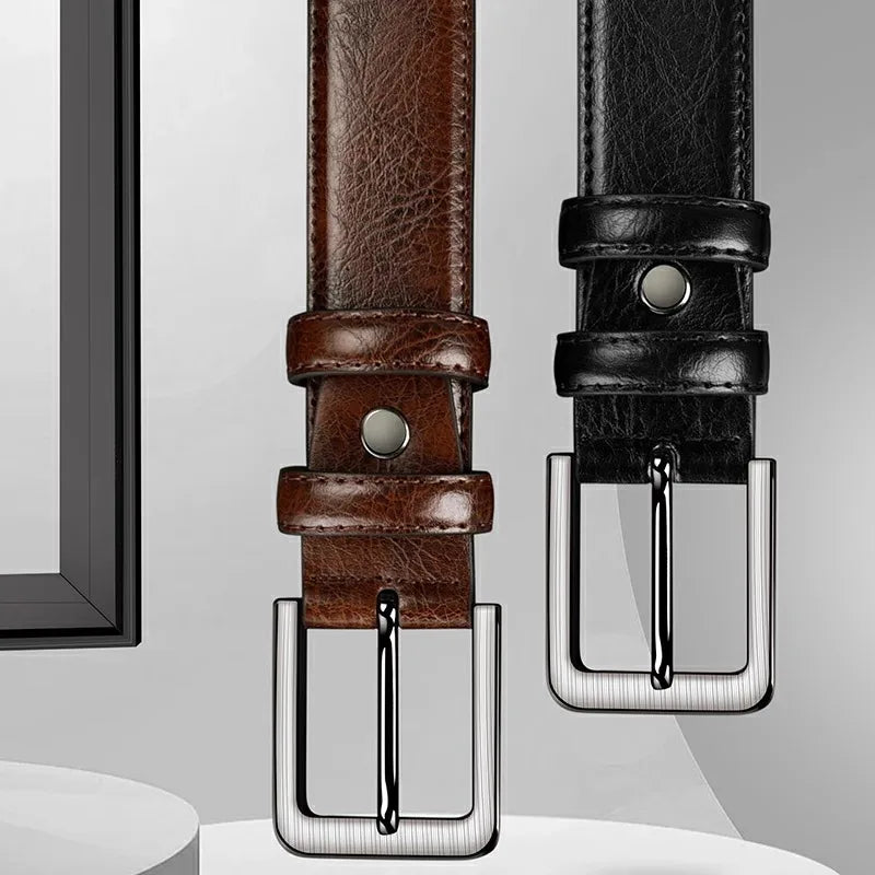 Belt Men's High-End Belt Trendy Men's Belt Fashion Versatile Cross-border Business Belt Pin Buckle