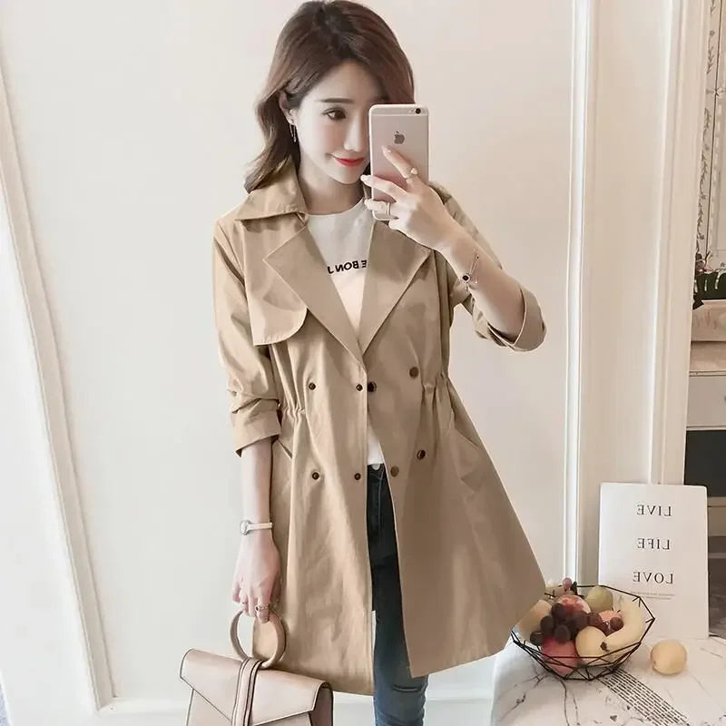 Blouson Female Coat Middle Length Women's Windbreaker Jackets Pretty Casual New in Outerwears Harajuku Great Fashion 2025 Offer