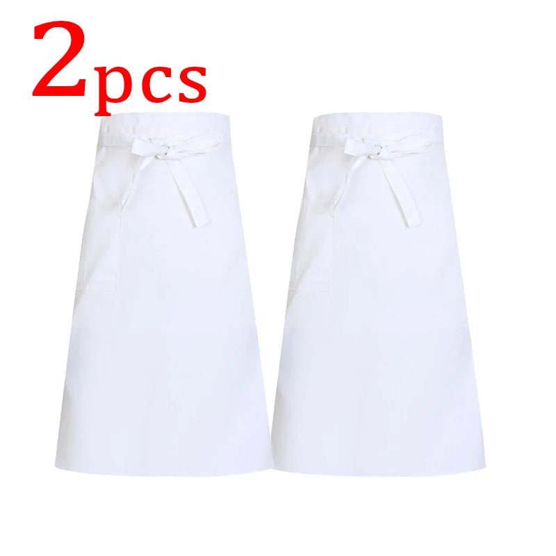 Catering Kitchen Apron for Women/Men With Pockets Work Mandil Cleaning Pinafore Restaurant  Chef Apron Shop Waiter Work Uniform