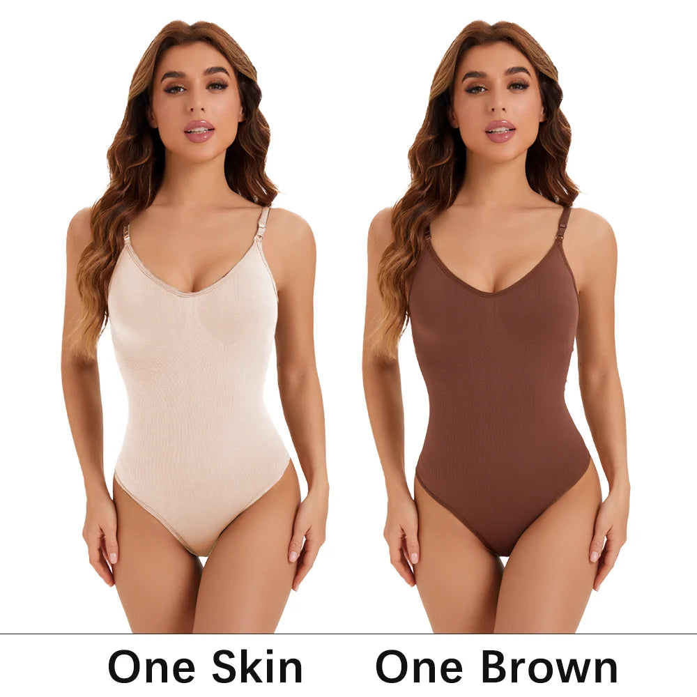 High Elastic Bodysuit for Women Tummy Control Shapewear Sexy Seamless Sculpting Thong Body Shaper Slimmer Slimming Black Tank