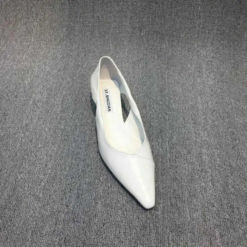 Shoes for Woman 2025 Comfortable Women's Summer Footwear Moccasins Blue Low Heel Elegant Pointed Toe High Quality Popular Young
