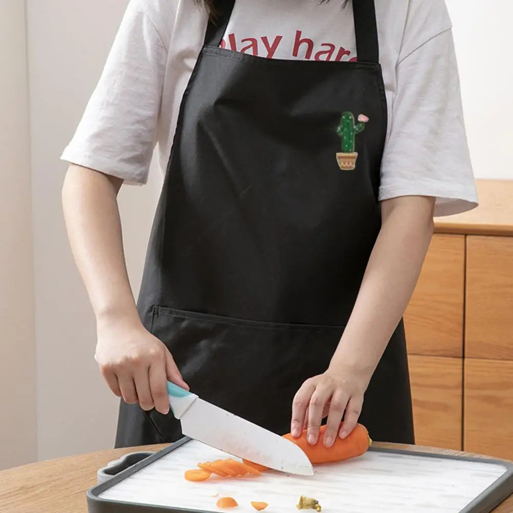 Kitchen Cooking Apron Unisex Household Solid Color Chef Waiter Barbecue Hairdresser Adult Pocket Apron Kitchen Supplies Tool