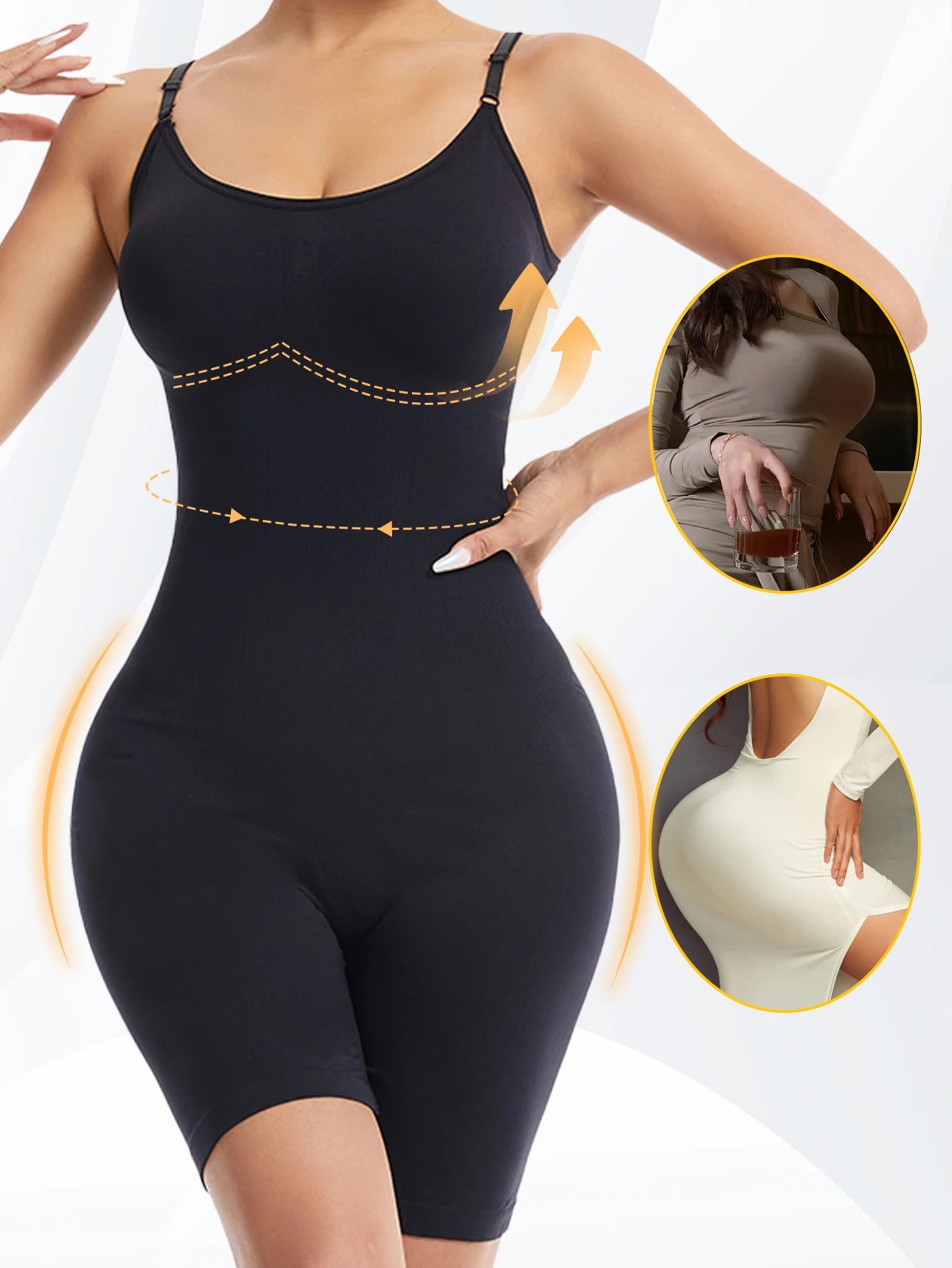 Bodysuit for Women Tummy Control Shapewear Seamless High Waist Flat Belly Belt Stretch Shapewear Body Shaper