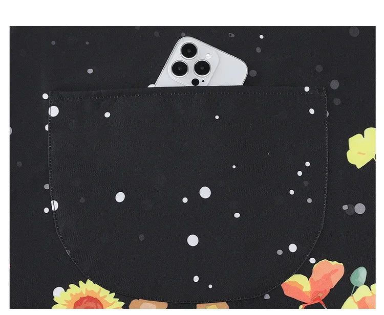 Kitchen Apron Household Waterproof and Oil-proof Kitchen Apron Cooking Baking Work Clothes Drawing Aprons Art Smock for Women