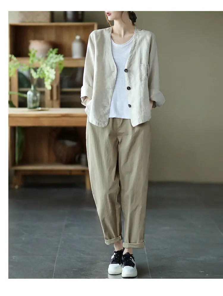 Jackets Women Retro Loose Design All-match Korean Style Leisure Minimalist Pure Female Popular Classic Basic Autumn Streetwear