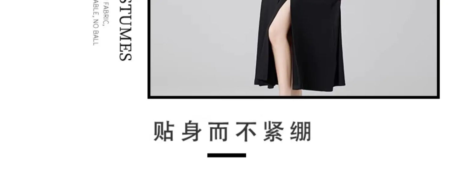 Women Evening Dresses Advanced Latin Dance Practice Suit Diamond Embellished Samba Party Dresses Standard Competition Uniform