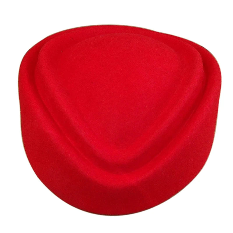 Wool Felt Beret Hats for Women Stewardess Boat Hat with Slot Black Red Blue Casher Elegant Fashion Spring Summer Caps