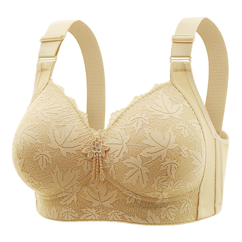 New Lace Printed Comfortable Oversized Maternity Breastfeeding Underwear With Adjustable Seamless Breathable Sexy Women's Bra