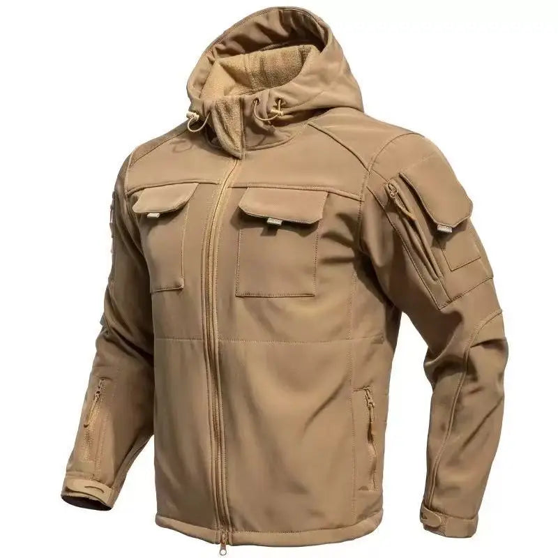 Tactical Military Men Winter Autumn Fleece Waterproof Jackets Sports Hiking Camping Climbing Outdoor Hooded Coat Hunting Combat