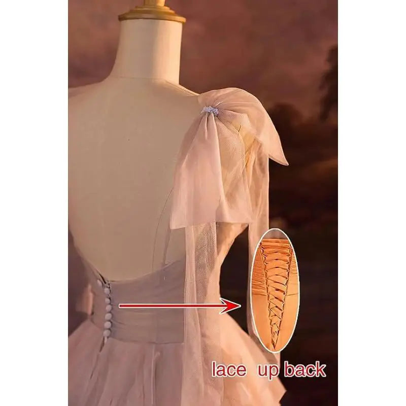 Evening Gown Princess Autumn Elegant Temperament Raglan Dress    Elegant Party Dresses 2024