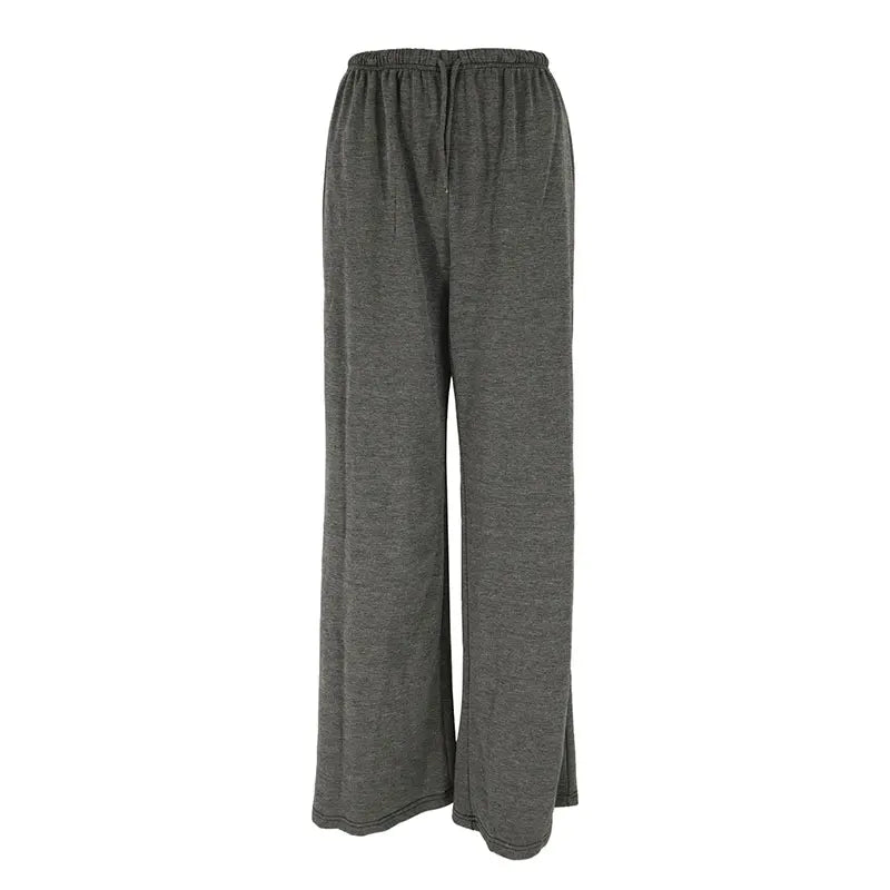 Women Trousers Fashion New Autumn Streetwear Basic Straight Casual Slim Pants Lady Sexy Solid Simple Versatile Knitted Trousers