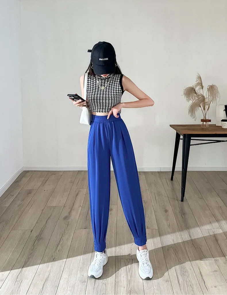 Female Trousers New In Pencil Women's Harem Pants Xxl Trends 2025 Outfits High Quality One Size Chic and Elegant Original G 90s
