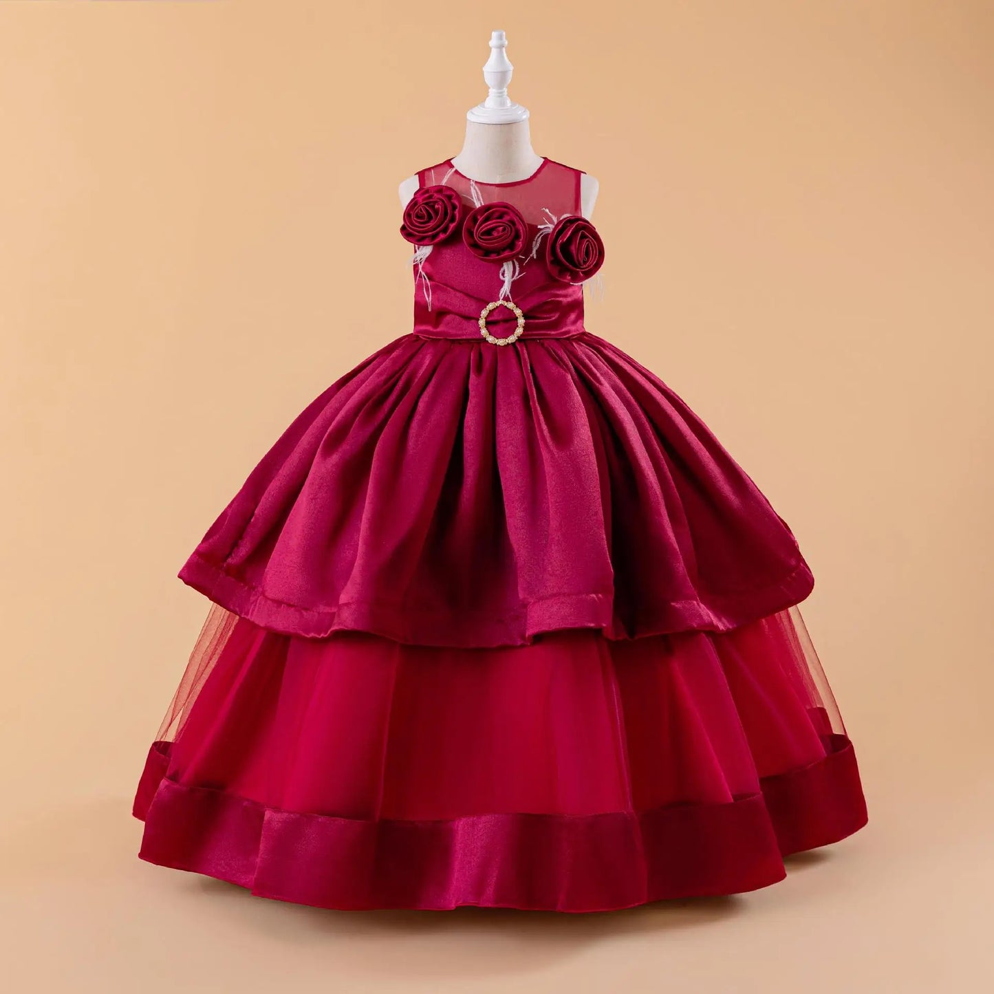 Children's Evening Gowns Flower Girl Gowns Long Dress Girls Hosting Party Birthday Gowns