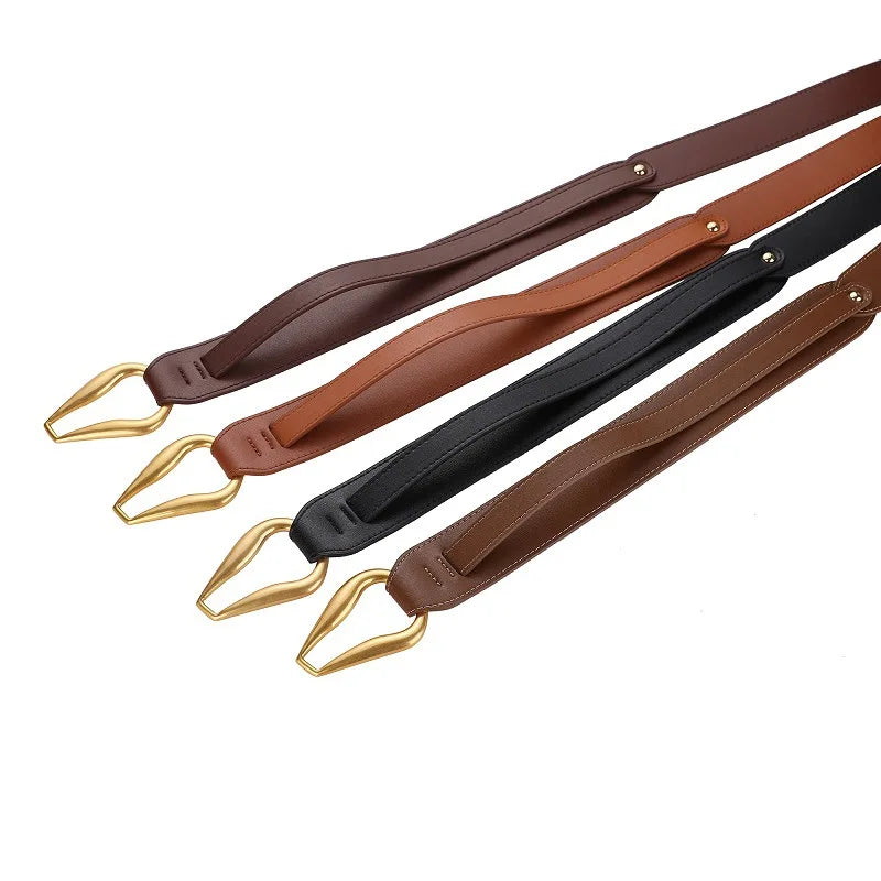 Belt Woman for Dress Brand Leather Luxury Designer Women Suit Outerwear Western Elegant Belt for Women's SweaterCoat Accessories