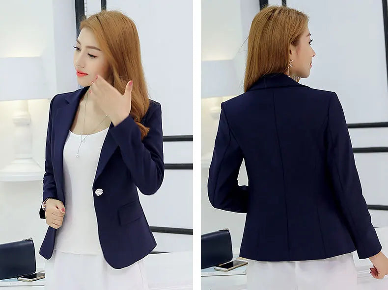 Women Blazer 2022 Formal Blazers Lady Office Work Suit Pockets Jackets Coat Slim Grey Women Blazer Femme Jackets Femme NS5261