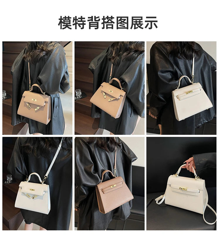 Stylish High-End Minimalist Handbag For Women Featuring Trendy Design And Large Capacity Solid Color Crossbody Bag Luxury