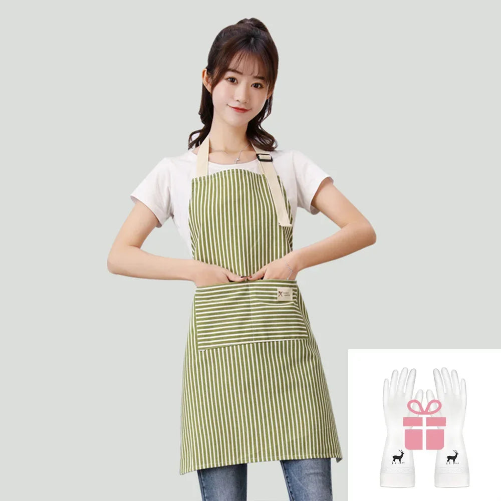 Kitchen Cooking Aprons Adjustable Bib Waterproof Chef Apron with 2 Pockets for Men Women Cooking Clothes Baking BBQ Grill Aprons