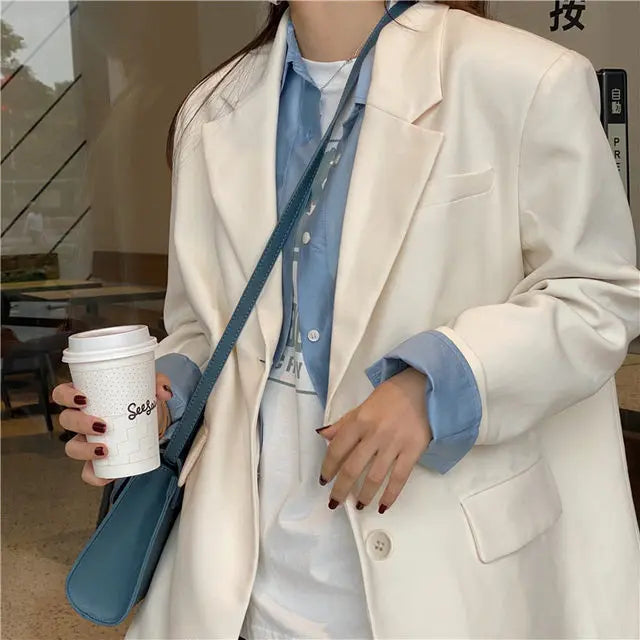 Women"s Outerwear Overcoat Female Mujer Colors Outerwear Plaid Suits Print One Stand Pad Street And Asymmetrical Design