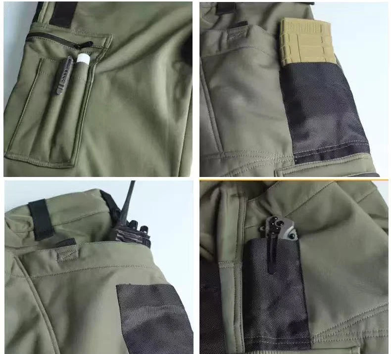 Tactical Military Men Winter Autumn Fleece Waterproof Jackets Sports Hiking Camping Climbing Outdoor Hooded Coat Hunting Combat