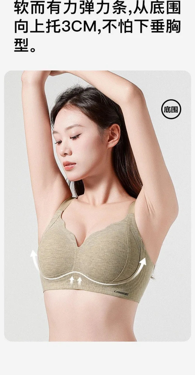Wireless Lightly Lined Bra for Women Small Bust Support Anti Sagging Flexible Comfort Everyday Wear Enhancement S-XL BANERDANNI