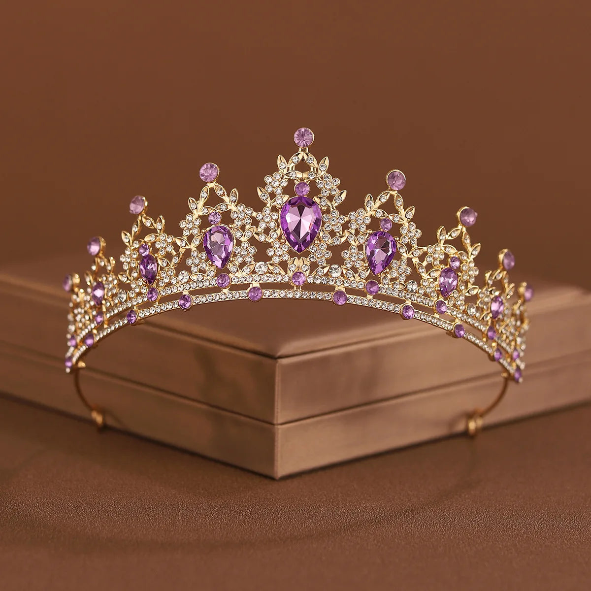 24 colors Bridal Headwear Full Of Sweet Atmosphere Baroque Gold-colour Ladies' Tiaras For Wedding Bride