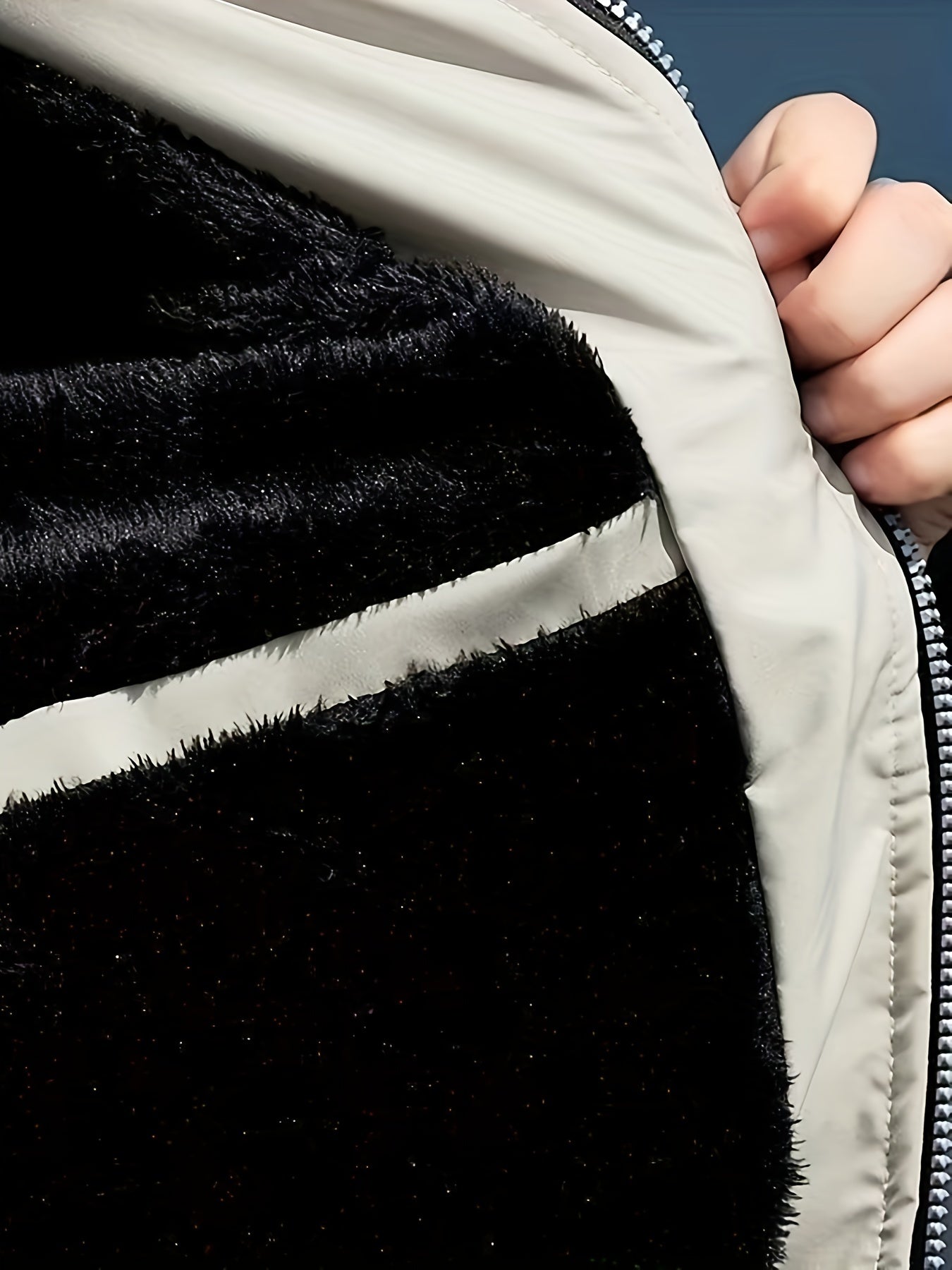 Cozy Fleece Winter Jacket - Quilted, Baseball Collar, Zipper Pockets, Water-Resistant, Breathable, Soft, Men's Casual Coat for Outdoor Activities