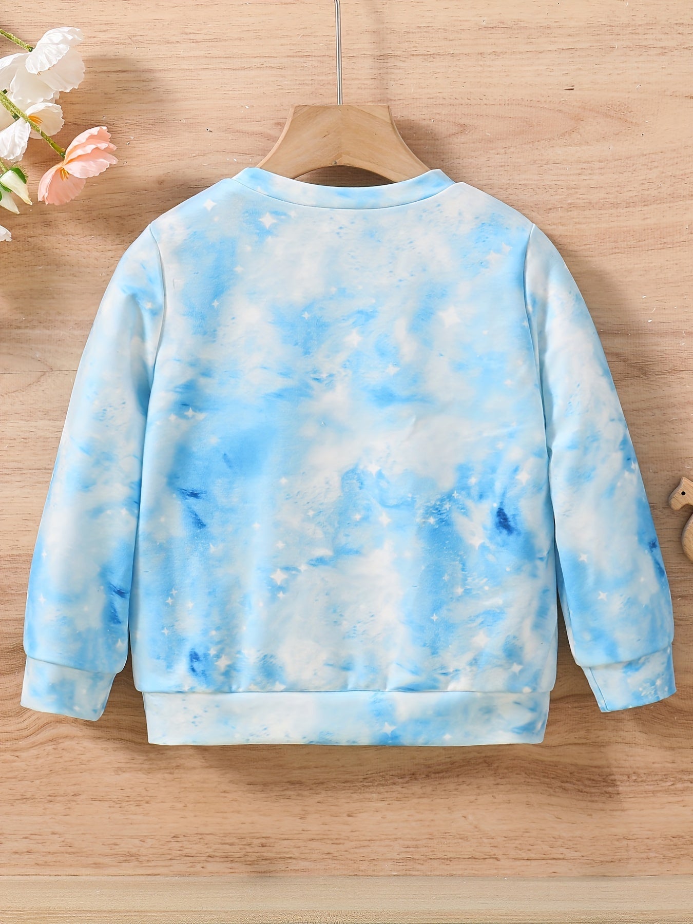Girls Cute Unicorn & Tie Dye Crew Neck Sweatshirt Regular Fit Long Sleeve Shirt Tops Kids Spring/ Fall Clothes