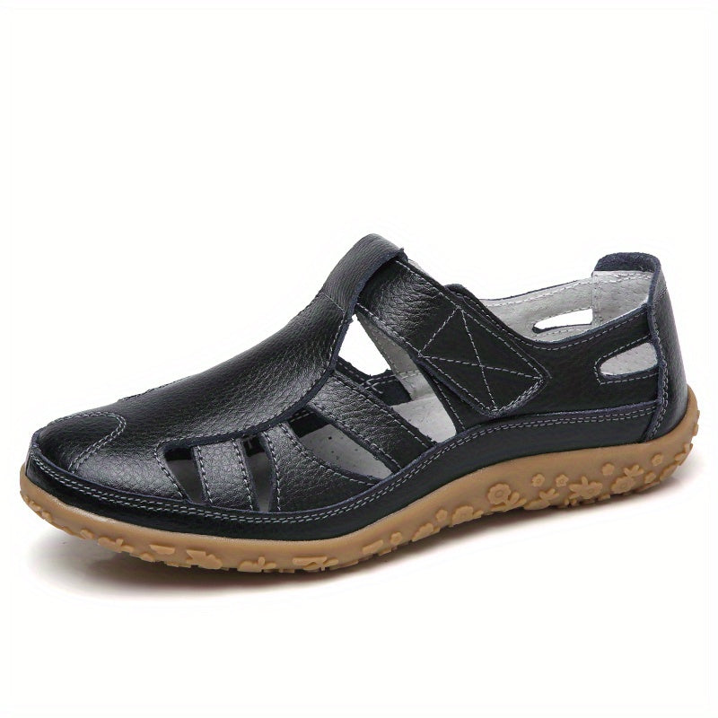 Original Handmade Retro True Synthetic Cover Sandals Comfortable Soft Sole Mom Shoes Magic Tape Casual Women's Shoes