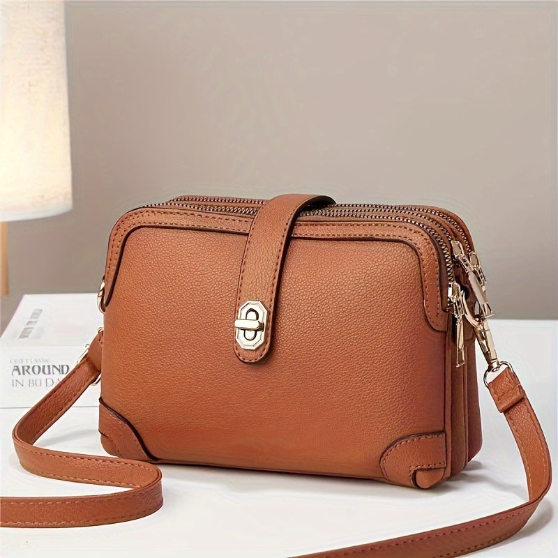 Small Multiple Pockets Crossbody Bags for Women Fashion Cell Phone Purse Ladies Shoulder Handbags