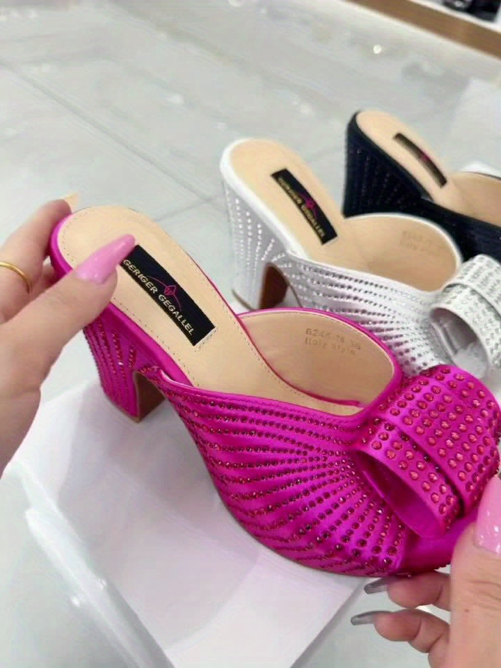 New 2024 Wedding Women's Shoes From Nigeria, Africa, With 10 Cm High Heels, Crystal Design Women's Shoes For Parties And Gatherings, Fashionable Women's Shoes.