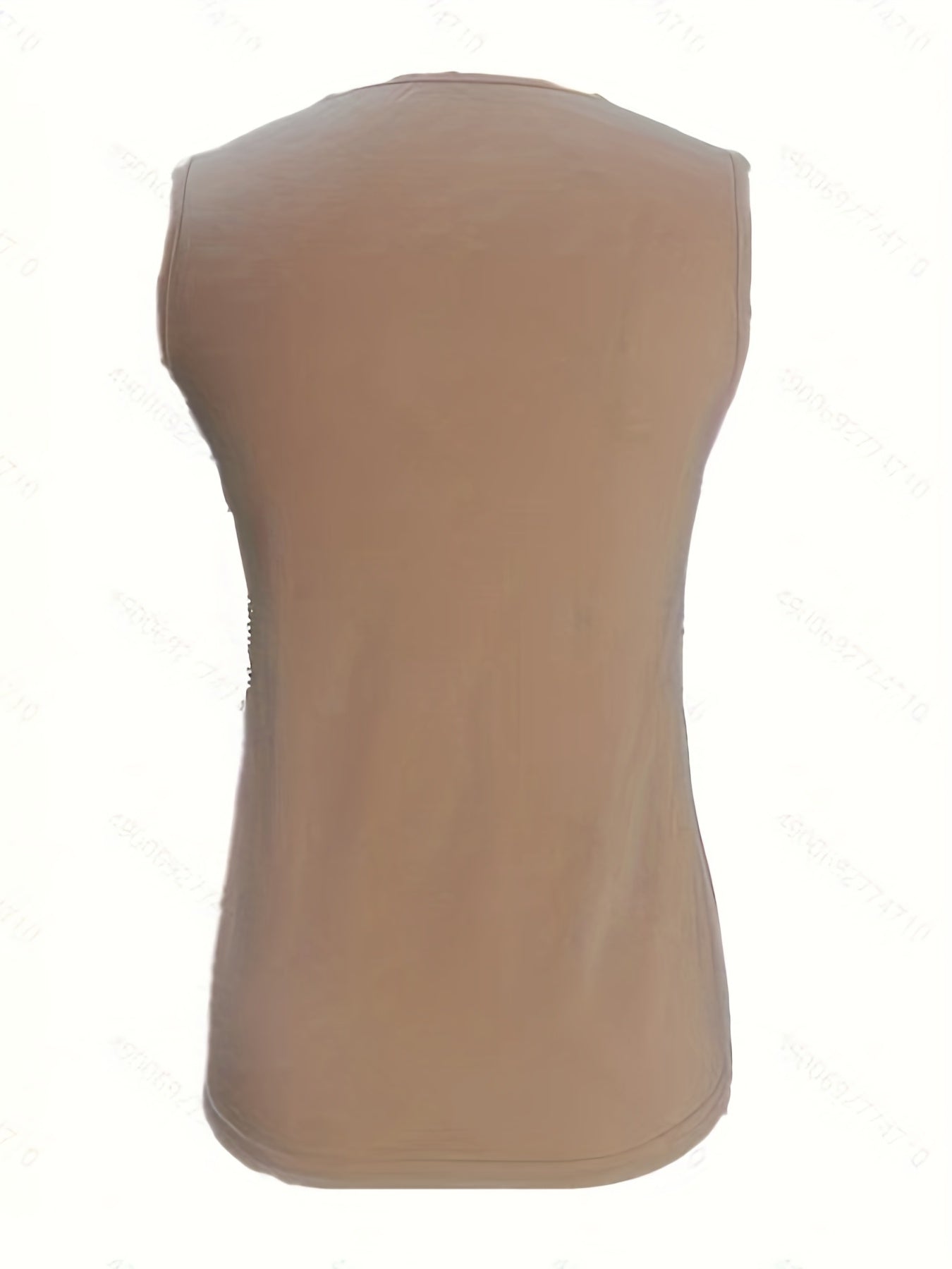 Women's Casual Sleeveless Crew Neck Tank Top - Vibrant Coral Solid Color with Keyhole Cutouts & Ring Detail, Lightweight Summer Top, Machine Washable, Ladies Tank Tops, Easycare Clothing