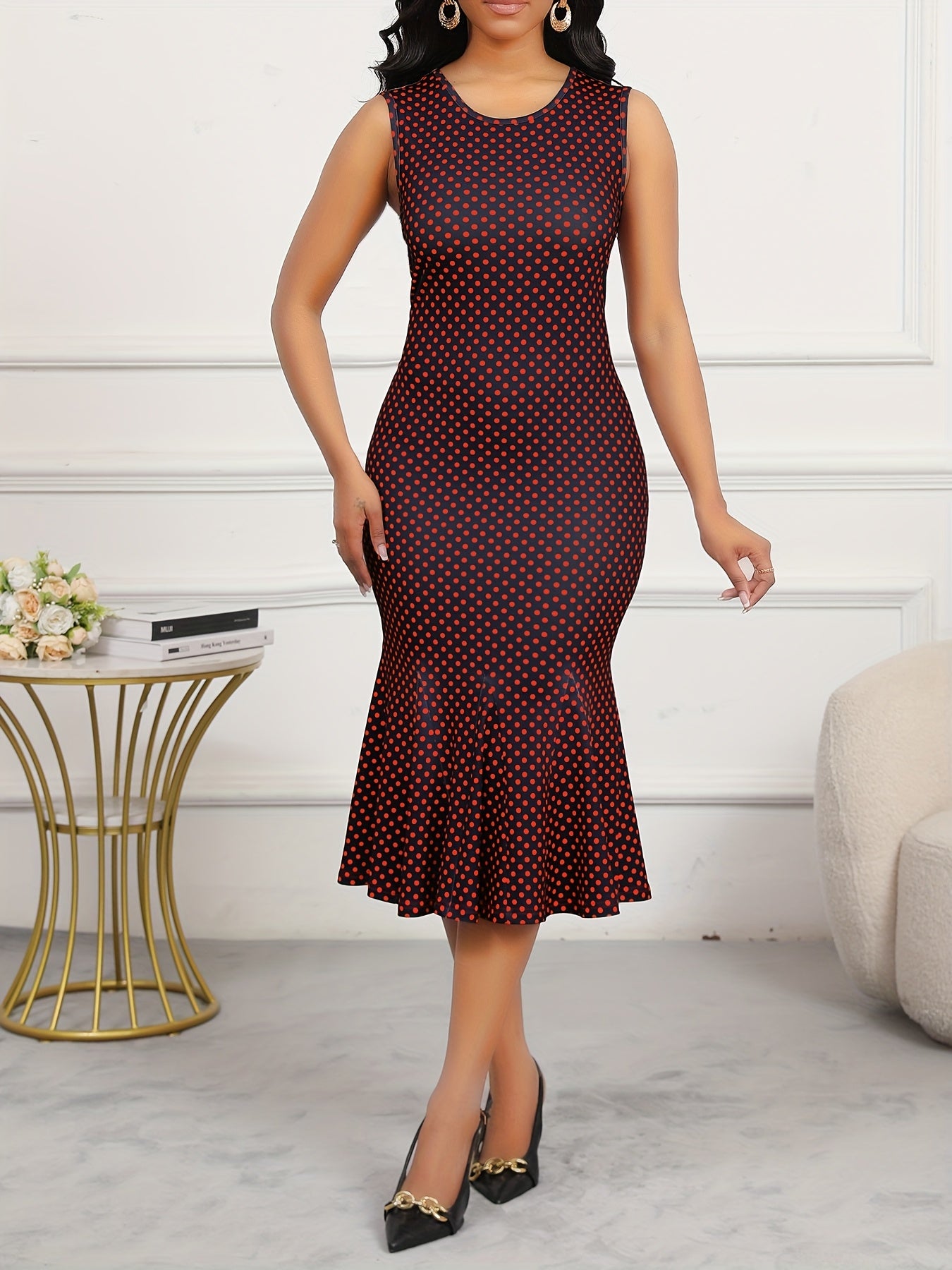 Elegant And Stylish Women'S Two-Piece Dress with a Slim Fit And Floral Patchwork, Model HRYY118.