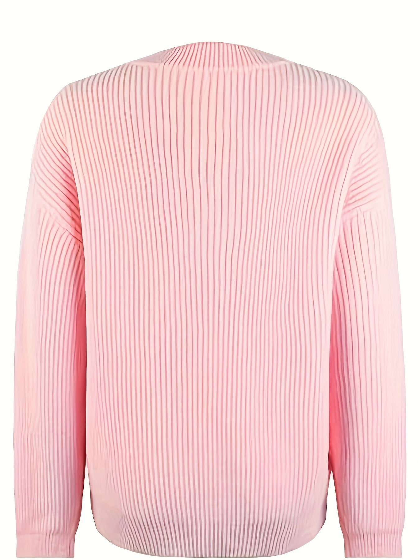 Women's Casual Pullover Sweater with Button Detail - Soft Round Neck Long Sleeve Solid Color Cozy Fall Winter Tops, Sweater, Autumn Wardrobe, Durable Knitwear