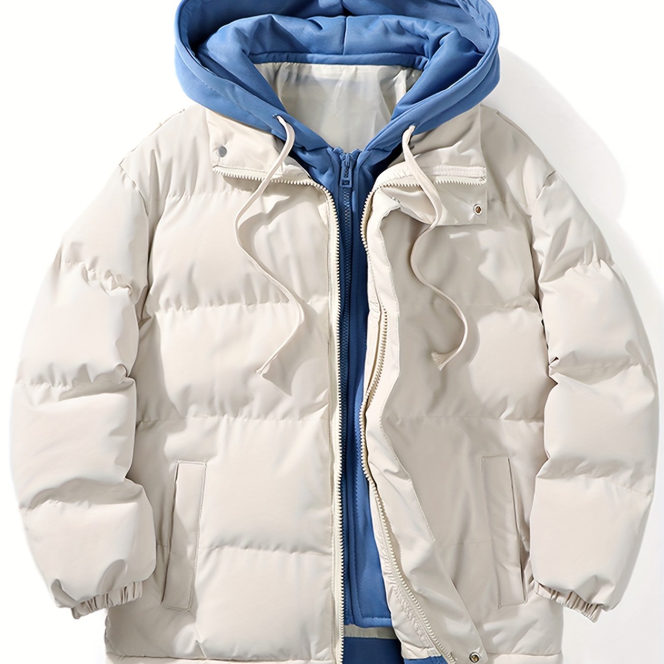 Men's Fashionable Hooded Winter Jacket - Insulated Warmth, Thick Padding, Versatile for Cold Weather