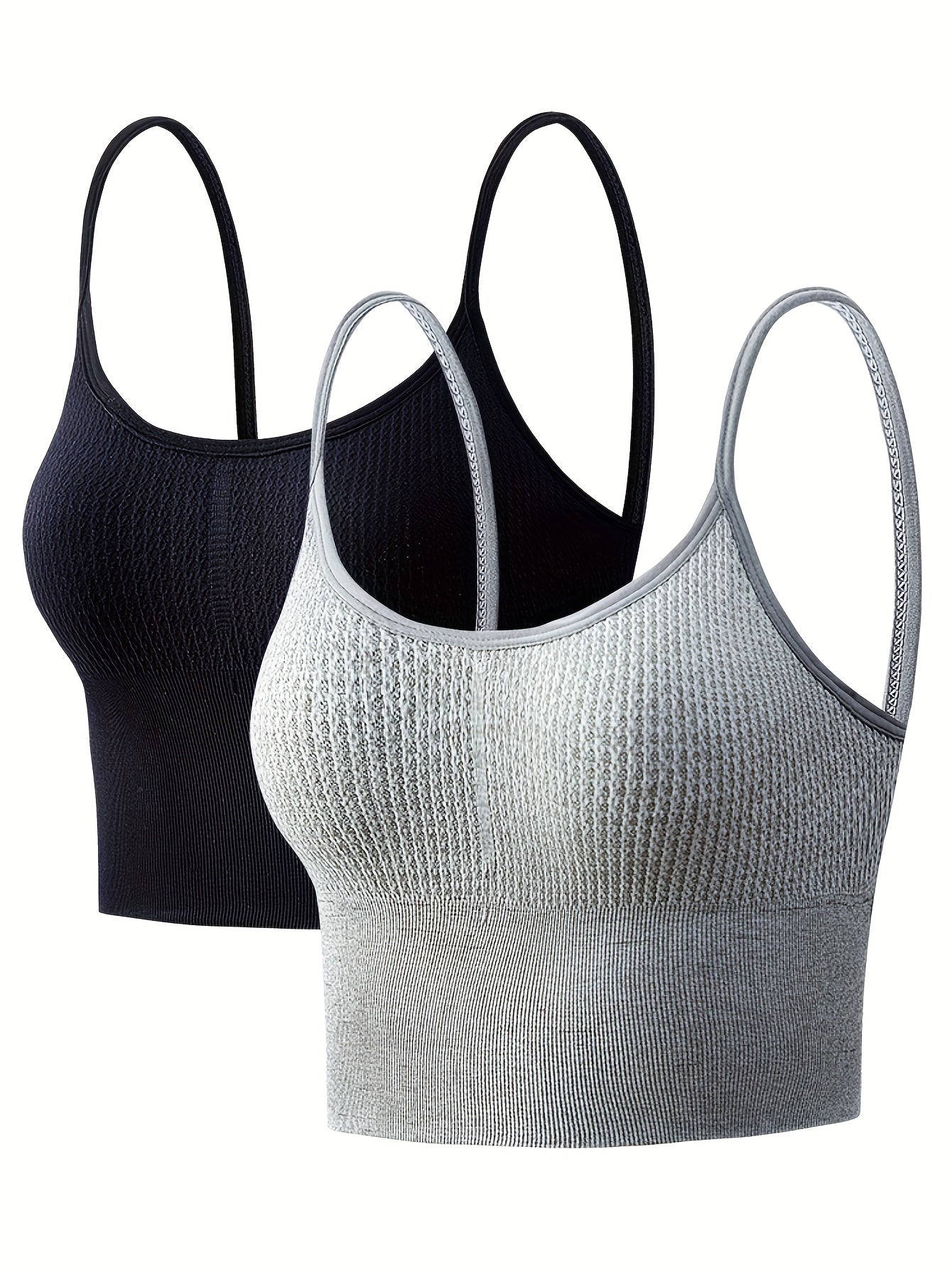 2pcs Solid Tank Tops, Soft & Comfy Stretch Everyday Top, Women's Lingerie & Underwear
