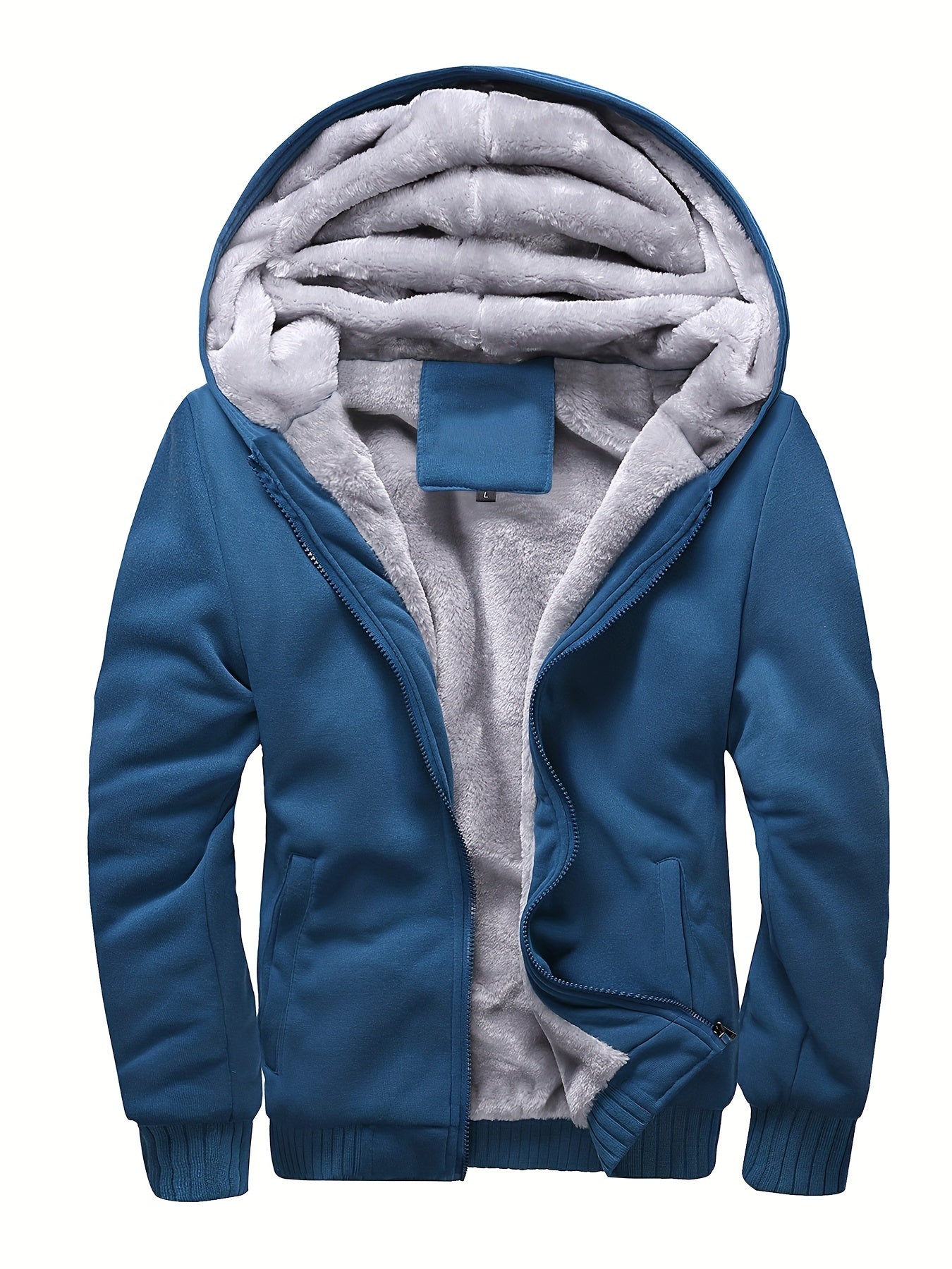 Men's Warm Fleece Hooded Winter Jacket - Cozy & Insulated - Soft Fleece Lining - For Cold Weather - Perfect Gift for Winter Sports Enthusiasts