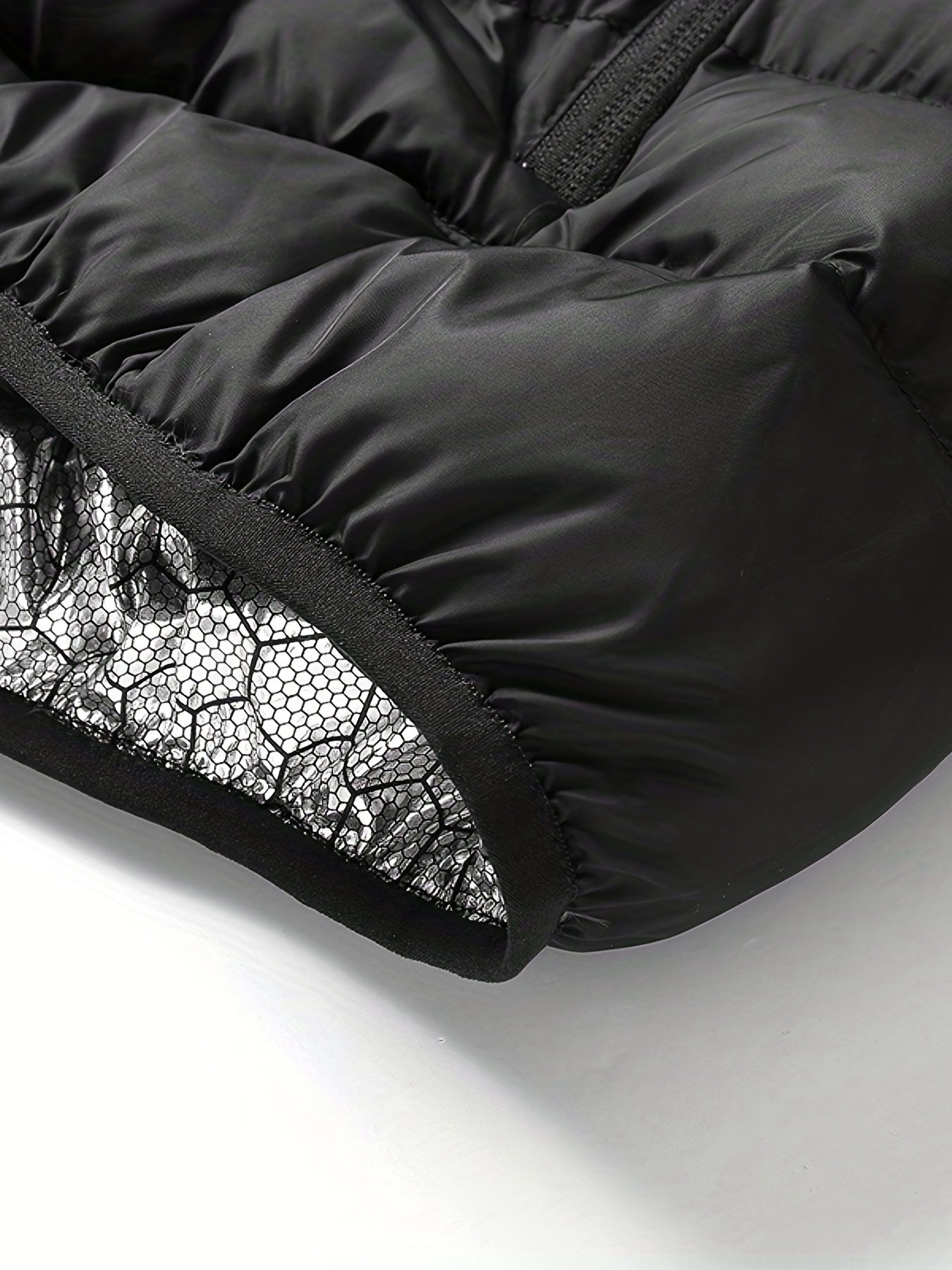 Men's Lightweight Heated Jacket - USB-Powered, Quilted Winter Coat with Adjustable Temperature Control, Zip-Up Hooded Design, Long Sleeves, Outdoor Warmth (Battery Not Included), Winter Jacket