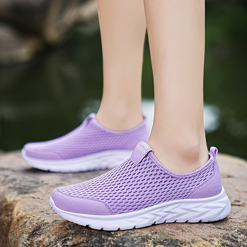 Summer Women'S Shoes Sneakers Lightweight And Breathable Running Shoes Slip on Casual Sports Shoes Mesh Casual Shoes