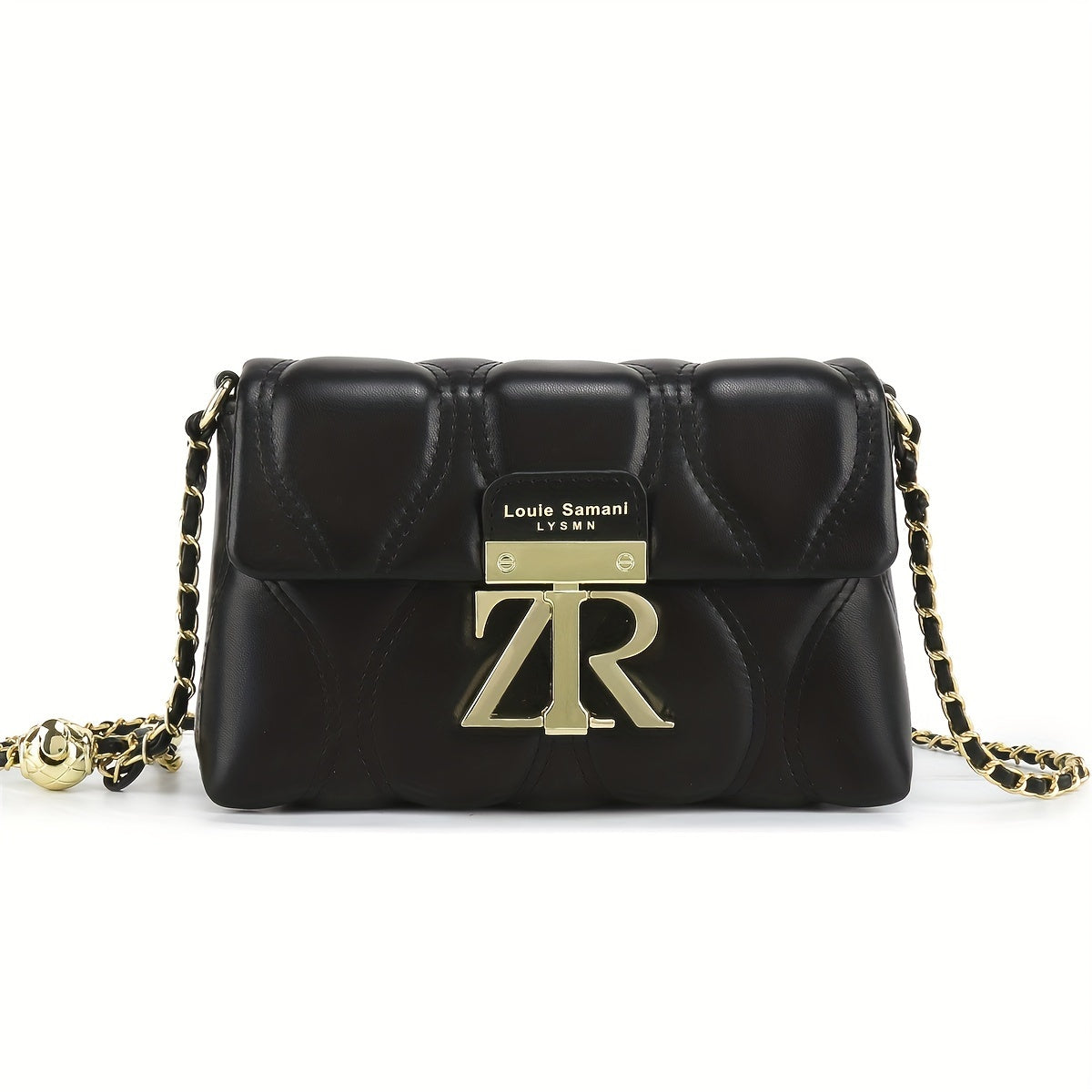 Chic Black Pu Leather Crossbody Bag With Metal Ball Accent - Fashionable Shoulder Purse For Women, Casual Commuter Handbag Purses And Handbags Crossbody Bags For Women