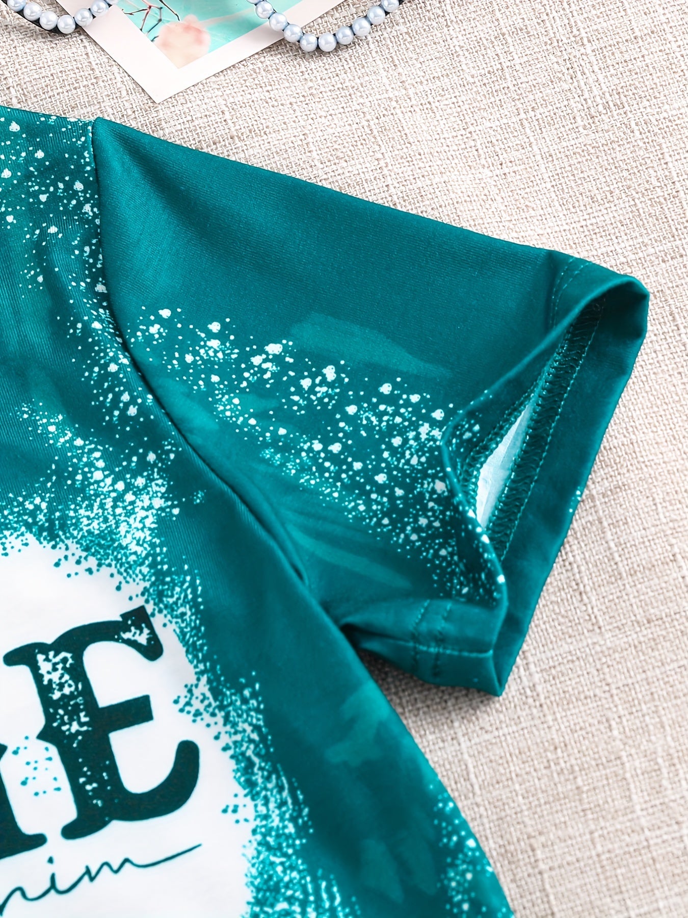 Toddler Babies Unisex Graphic T Shirts With Leopard & Letter Print Crew Neck Casual Summer Tops, Kids Clothing